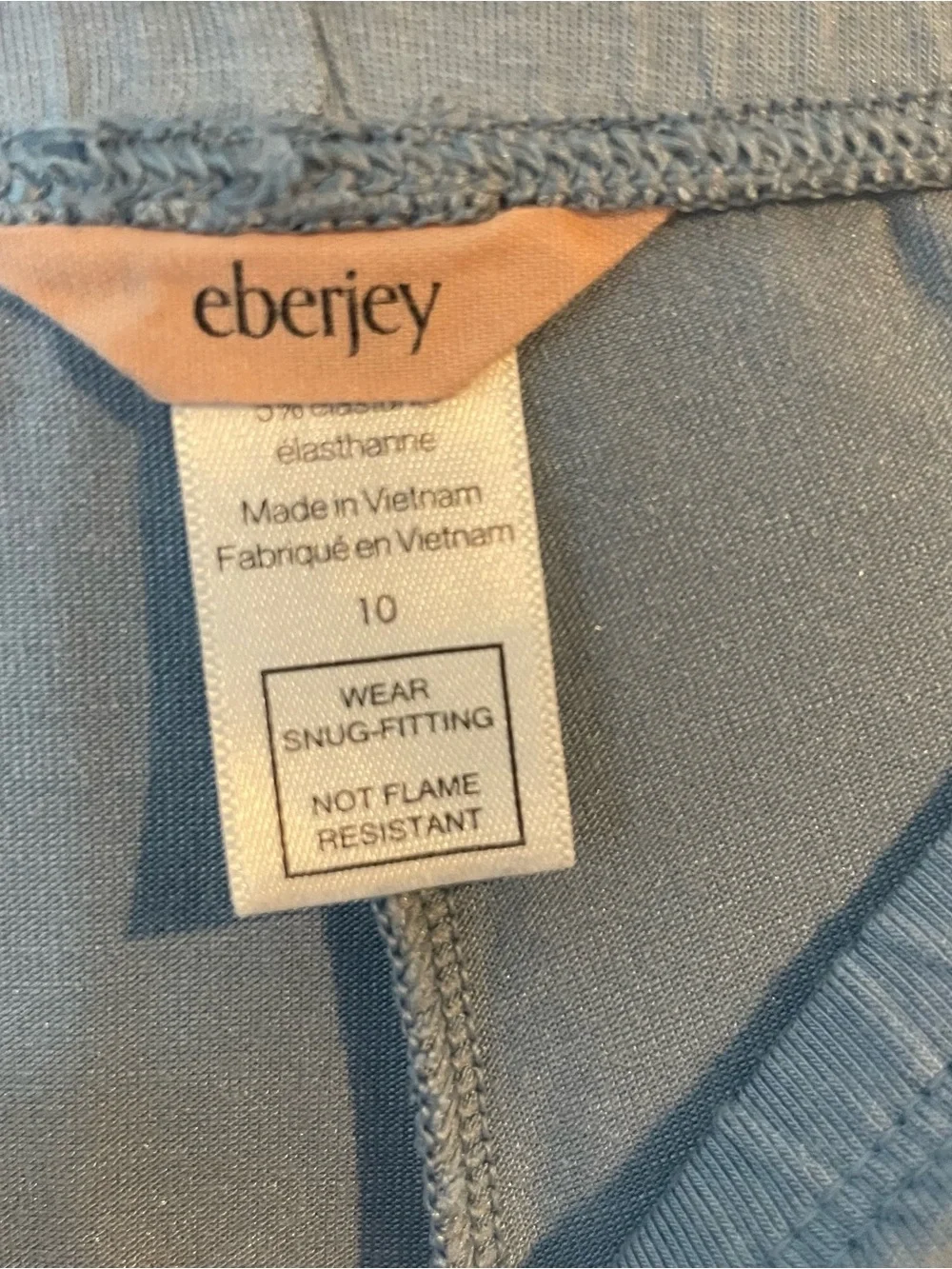 Eberjey Kids TENCEL Modal Blue Pajama Set Size 10 Long Sleeve